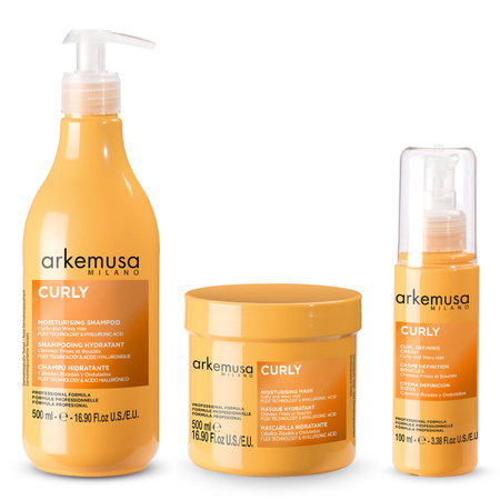 Arkemusa Curly Moisturising Szampon 500 ml + Maska 500 ml + Krem 100 ml