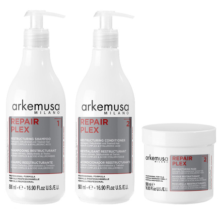 Zestaw Arkemusa Repair Plex Szampon 500 ml + Odżywka 500 ml + Maska 500 ml