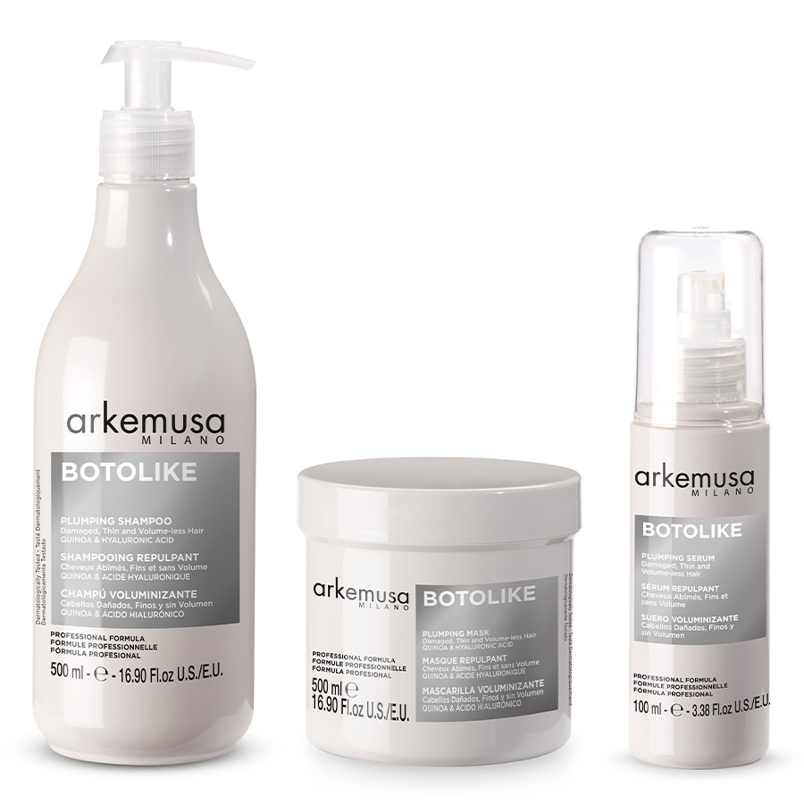 Zestaw Arkemusa Botolike Plumping Szampon 500 ml + Maska 500 ml  + Serum 100 ml