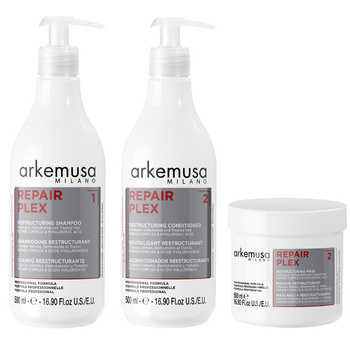 Zestaw Arkemusa Repair Plex Szampon 500 ml + Odżywka 500 ml + Maska 500 ml
