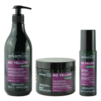 Zestaw Arkemusa Green No Yellow Szampon 500 ml + Maska 500 ml + Spray 150 ml